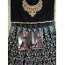 Black Heavy Embroidered Indian Party Wear Wedding Bridal Gown Dress